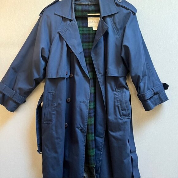 Vintage London Towne trench belted lined jacket Sz 10P - Picture 1 of 15